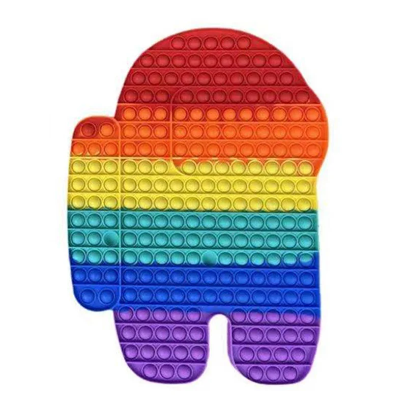 40cm Big Size XXL Grand Giant Rainbow Simple Dimple Fidget ToysPopAmonged US Spinner Anti Stress Relief Hand Fidget Toys enlarge