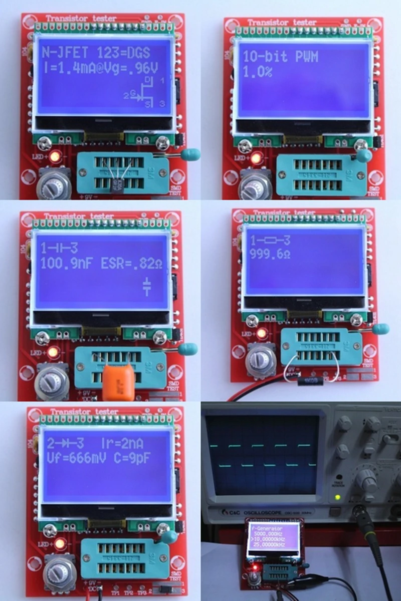 Наборы сделай сам цифровой комбинированный компонент M8 транзистор тестер