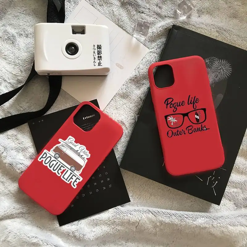 

Outer Banks TV series Phone Case Candy Color for iPhone 6 7 8 11 12 s mini pro X XS XR MAX Plus