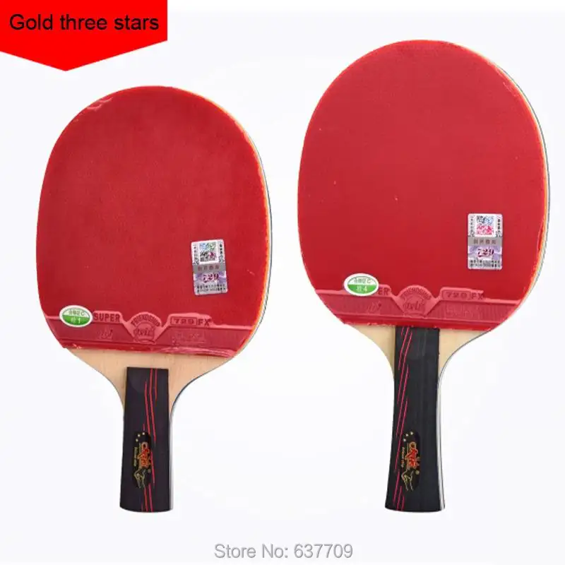 

Оригинальная 729 готовая Золотая ракетка 3 звезды петля с быстрой атакой ракетка для настольного тенниса пинг-понга подарок один чехол
