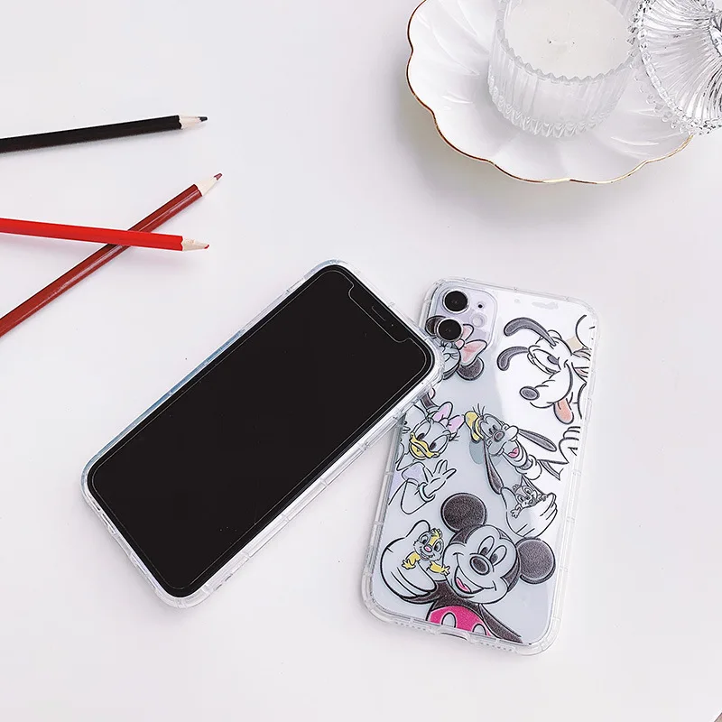 

Disney certified mobile phone case cute cartoon for iPhone12 mobile phone case 7/8/x/xs/xr/xsmax/11ProMax airbag protective case