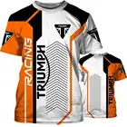 Мужская футболка с 3D-принтом, летняя уличная футболка с коротким рукавом для езды на мотоцикле, гоночная спортивная рубашка, Мужская футболка по бездорожью, новинка 2021, 6XL