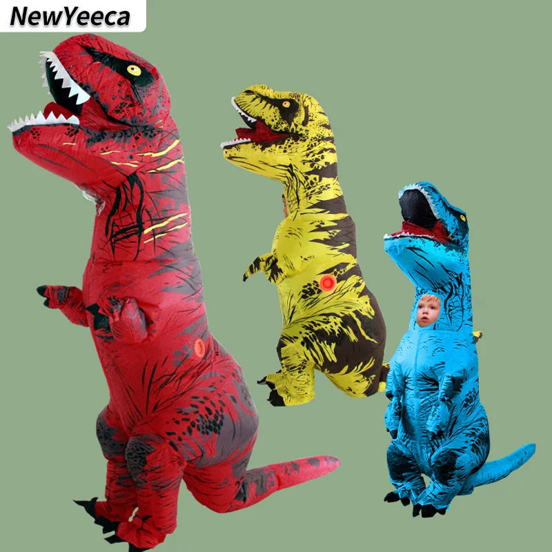 Надувной костюм тирано Рекс аниме Велоцираптор талисман для косплея саурио