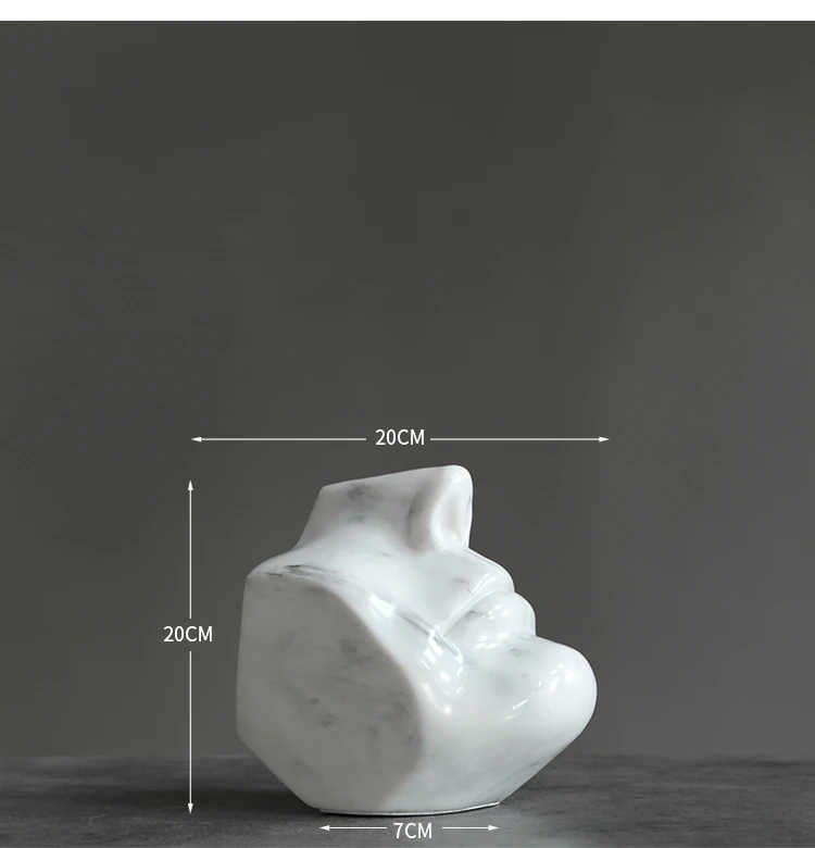 Современная мраморная текстура Полулицо статуя предметы для домашнего декора