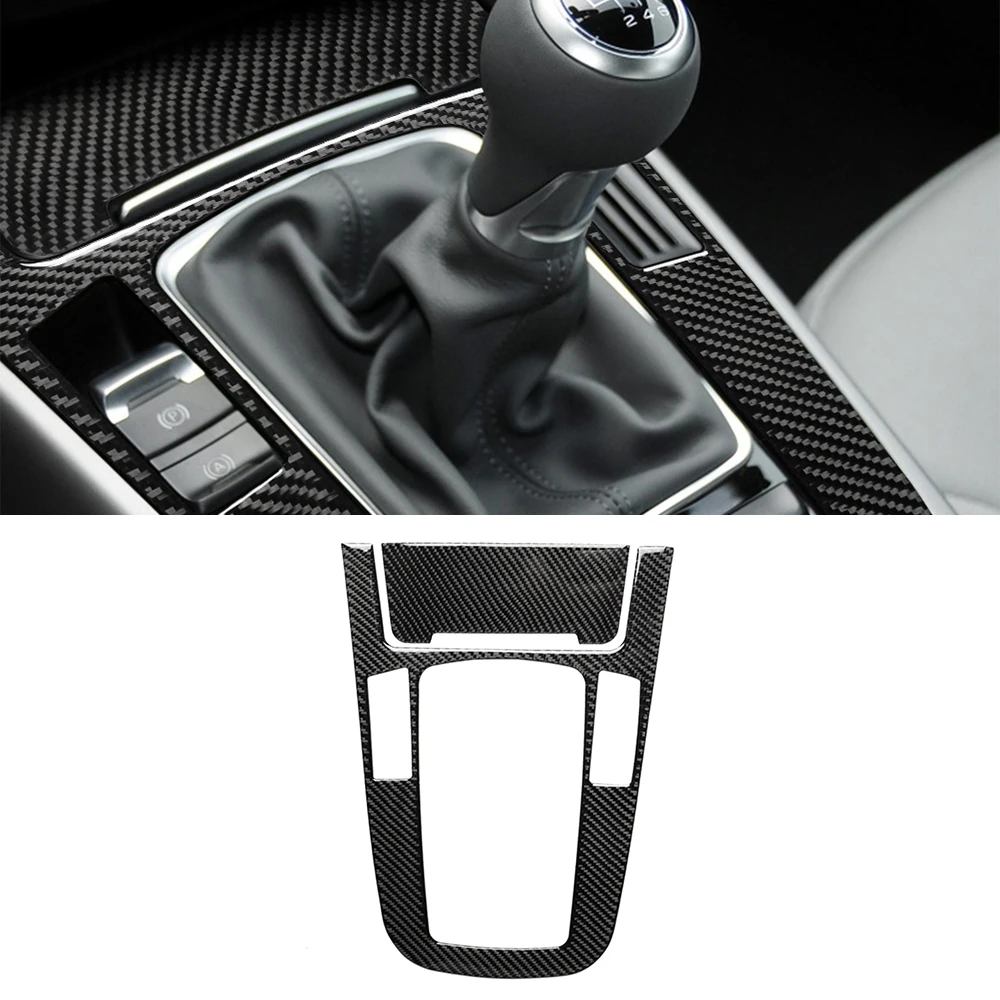 

for Audi Q5 A4L A5 Gear Shift Box Panel Decoration Cover Trim Gearshift Decal Sticker Car Interior Accessories Carbon Fiber