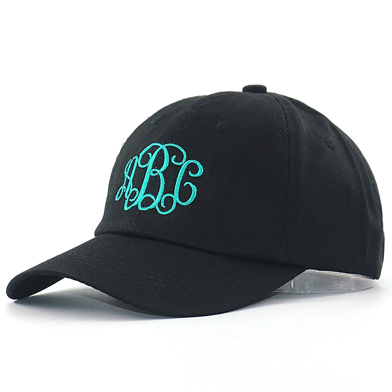 Monogram embroidery strapback baseball cap 100% cotton soft adjustable dad hats men women fashion sports casual caps | Аксессуары для