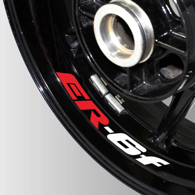

A set of 8pcs high quality Motorcycle Wheel Sticker Decal Reflective Rim Motorcycle logo decal for kawasaki er6f ER-6F