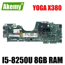 LA-F421P For ThinkPad X380 Yoga laptop motherboard CPU i5 8250U RAM 8GB tested 100% working FRU 02DA004 02DA006 5B20X01166