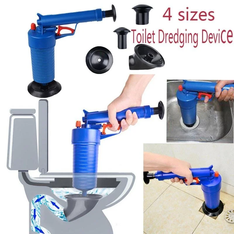 

Pump Action Power Pressure Cleaner Floor Drain Toilet Plug Sink Plunger Dredge Tool