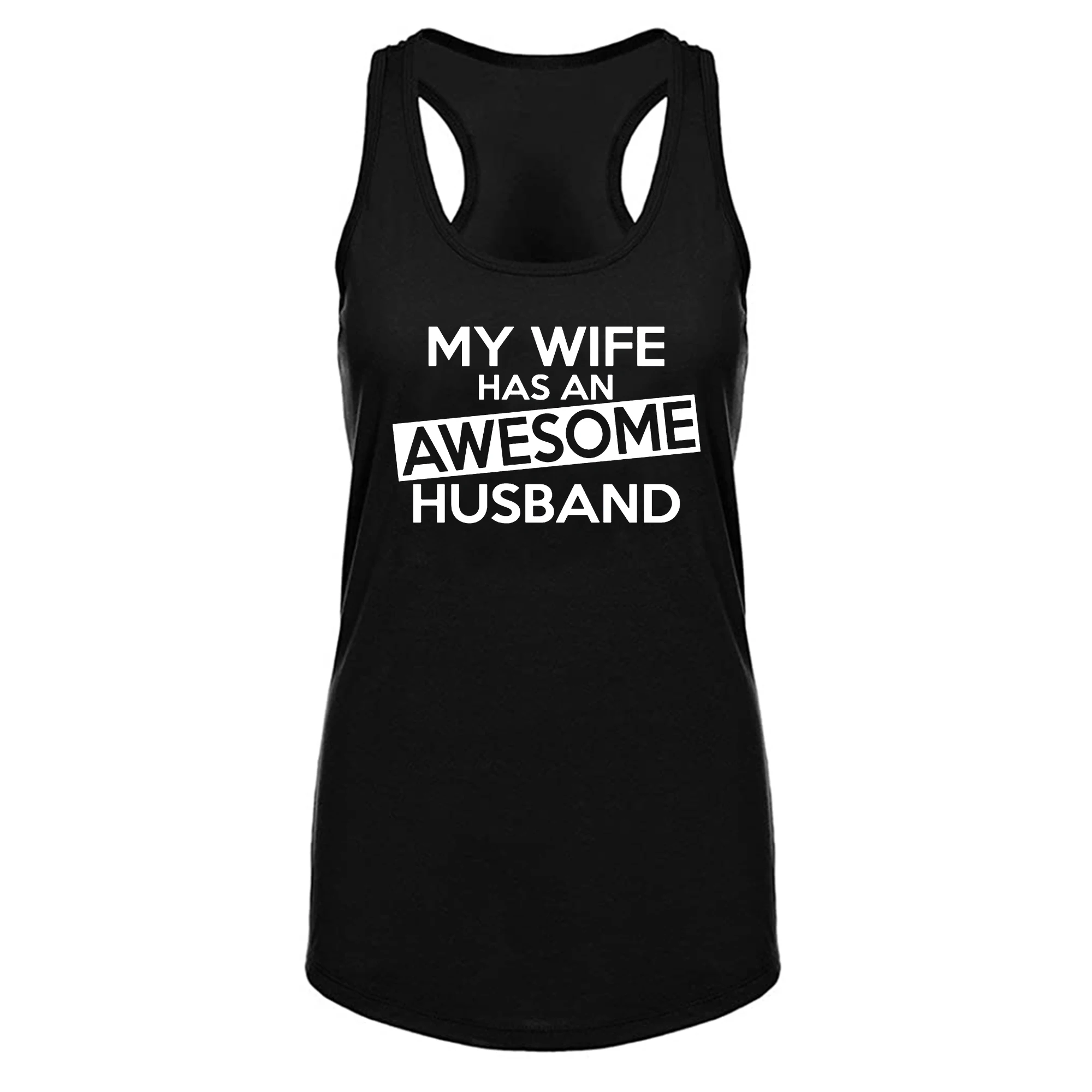 

Lyprerazy Для женщин классный муж для тренировок и занятий в спортзале, забавная Футболка с принтом Топ на бретелях