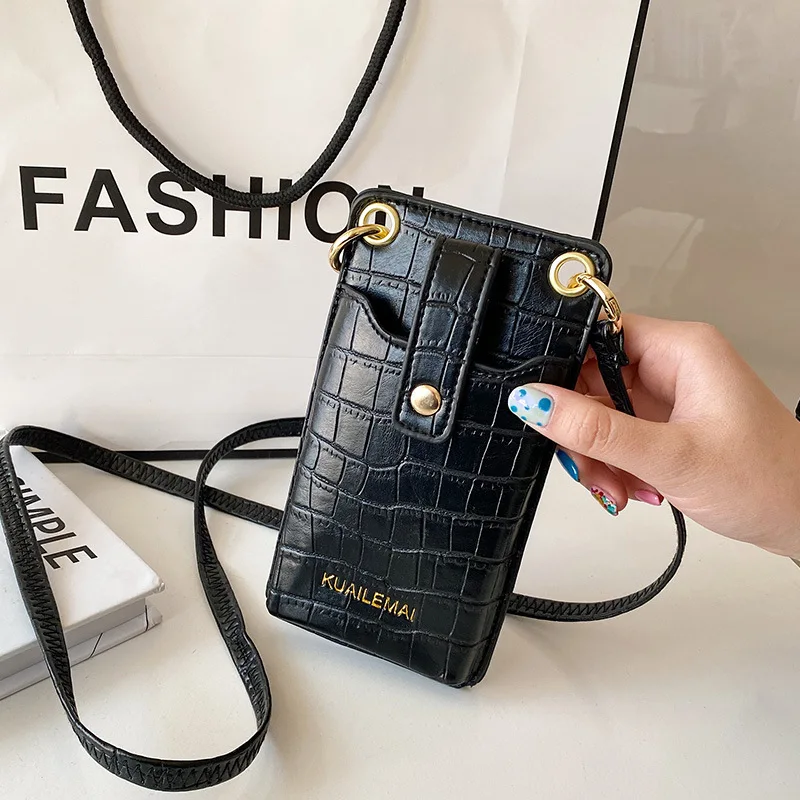 

Stone Pattern Mobile Phone Bag For iPhone/Samsung/Xiaomi/Huawei/LG Case Shoulder Crossbody Bag Wallet Universal Phone Pouch Pack