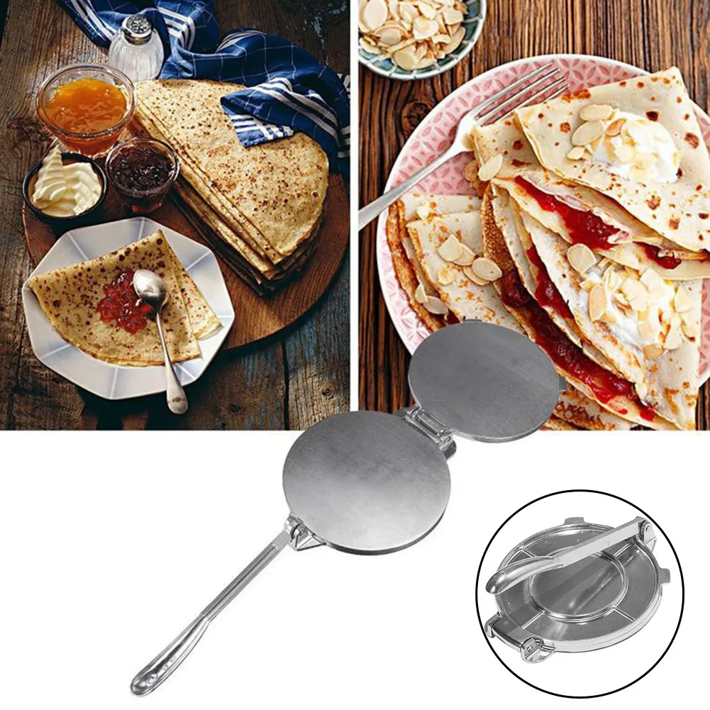 

Household DIY Aluminum Alloy Cake Press Portable Tortilla Press Maker Machine Kitchen Tool Dumpling Skin Dough Press Presser