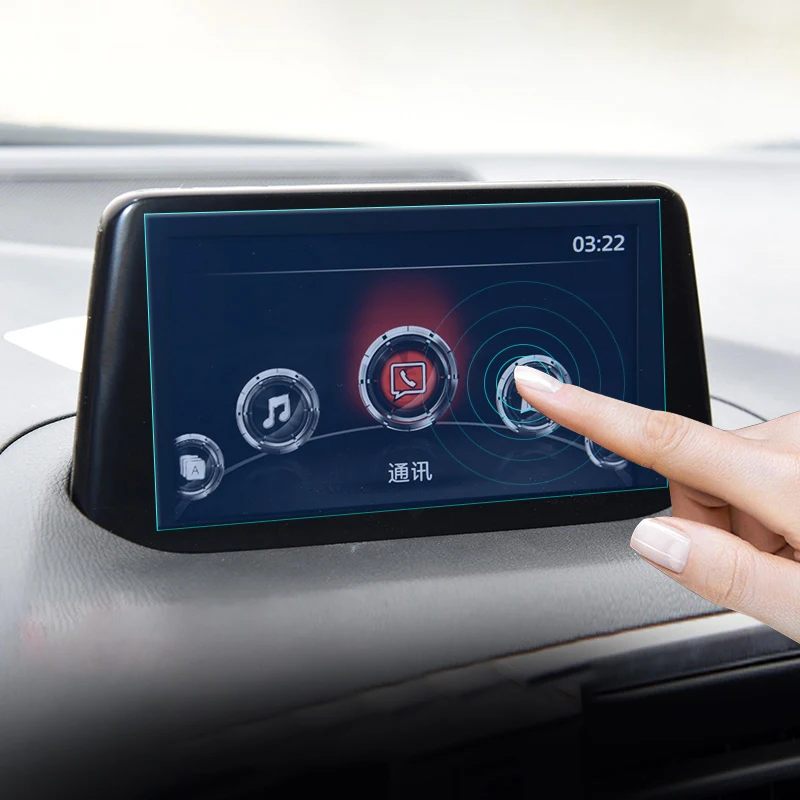 

For Mazda 3 Axela 2017 2018 Tempered Glass Car DVD GPS Navigation Screen Protector Film LCD Touch Display Sticker Accessories