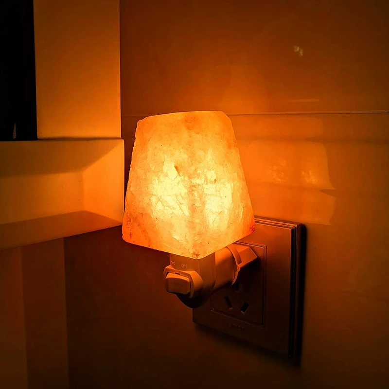 Гималайская соляная лампа Ночной светильник 2 дополнительных лампы розовая