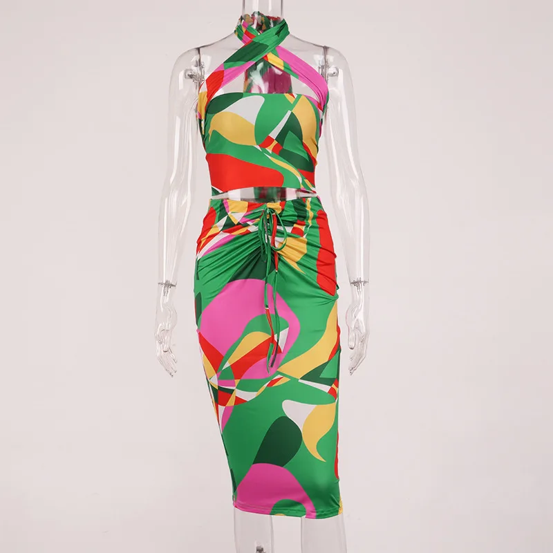 

Dresses Woman Summer 2021 Print Bodycon Beach Dress Women Fashion Long dress Streetwear Multi Wear Skirt elegant outfits