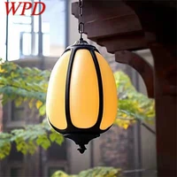 wpd classical dolomite pendant light outdoor led lamp waterproof for home corridor decoration