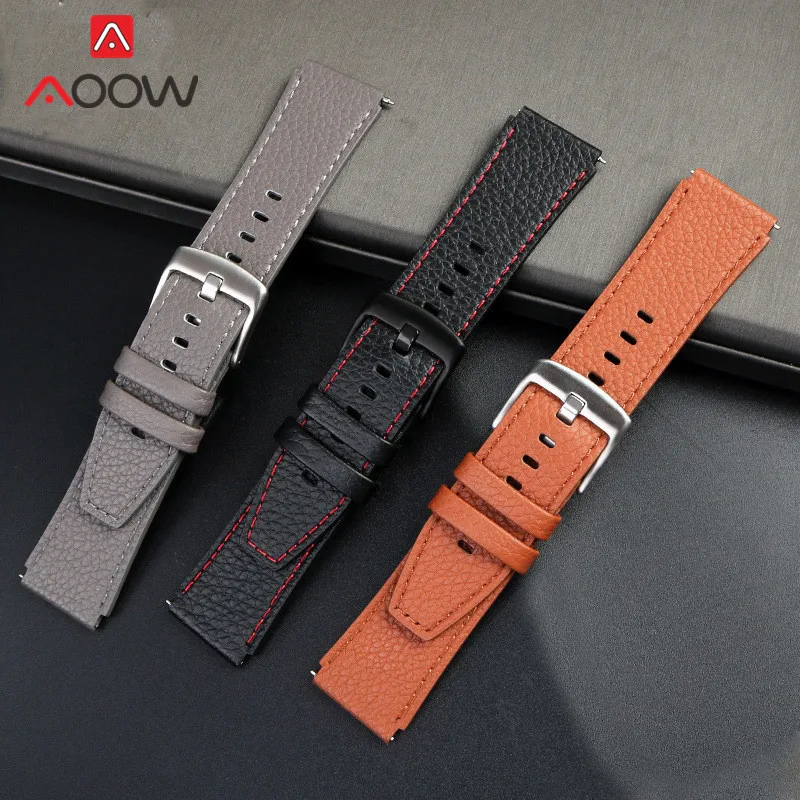 Ремешок из натуральной коровьей кожи 22 мм мужской спортивный сменный Браслет для