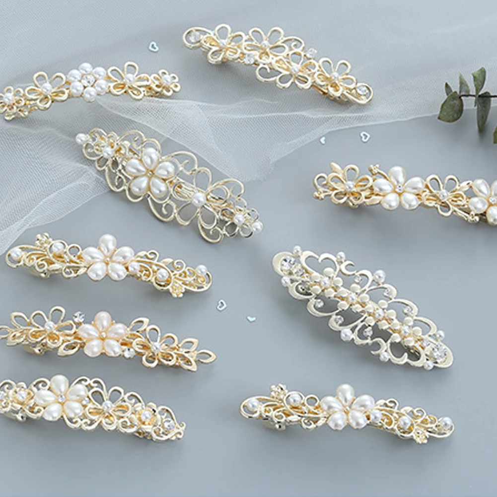 

1Pcs Pearl Flower Metal Hair Clip Hairband Comb Bobby Pin Barrette Hairpin Headdress Accessories Beauty Styling Tools