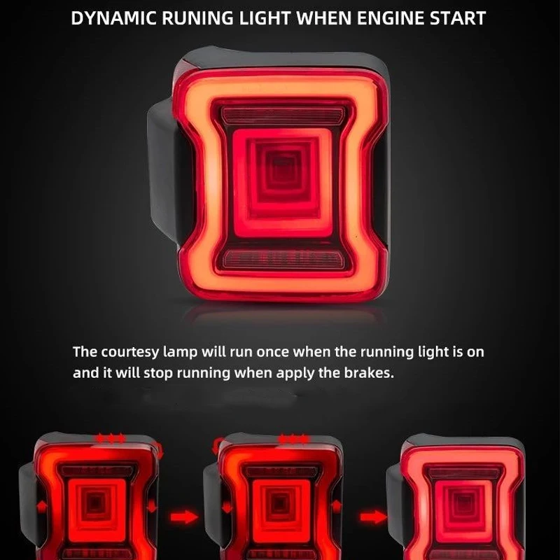 Автомобильный светодиодный задний фонарь в сборе для JEEP Wrangler 2018 Jeep Streamer рулевого