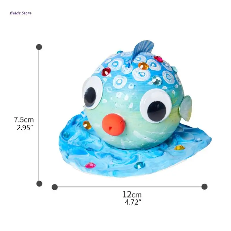 

DIY Handmade Bubble Fish Toys Kindergarten Art Kids Craft Educational Toys Gift Production Material Package Art Paint
