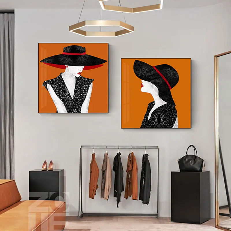 Современная Картина на холсте с красивой девушкой Женские настенные картины