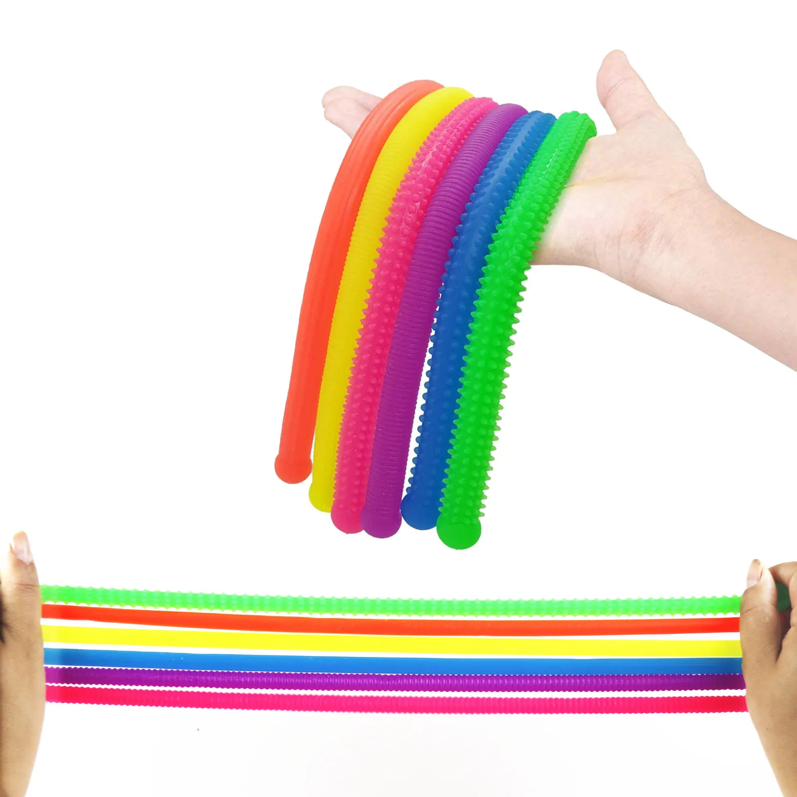 

6pcs/pack Sensory Relief Stress Toy New Fidget Anti Stress Toy Twist Adult Decompression Toy Child Deformation Rope Wholesale#27