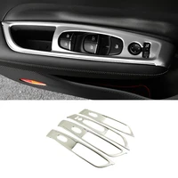 for renault koleos 2017 2018 car styling accessories car door and window glass lifting switch cover trim stainless steel 4pcs