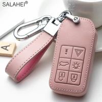leather car key case cover fob for volvo s40 s60 s70 s80 v40 v60 xc60 for volvo s90 2017 s90l t5 t6 2015 2016 t8 2017 xc60 2018