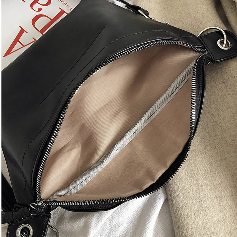 Модная однотонная поясная сумка с цепочкой широкий пояс женская через плечо