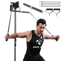fitness biceps triceps back blaster rope lat pull down bar cable machine attachment gym weight chest muscle workout accessories