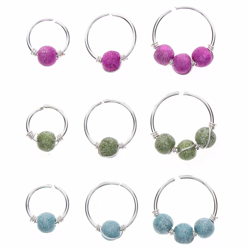 Серьги-гвоздики в носу с круглыми бусинами Ювелирное Украшение для пирсинга тела