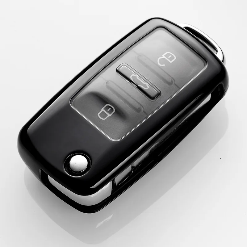 ТПУ чехол для ключей для VW Golf Lavida Tiguan Bora для Golf, jetta, Polo Passat; Skoda Octavia A5 Fabia сиденье Ibiza Leon Beetle брелок