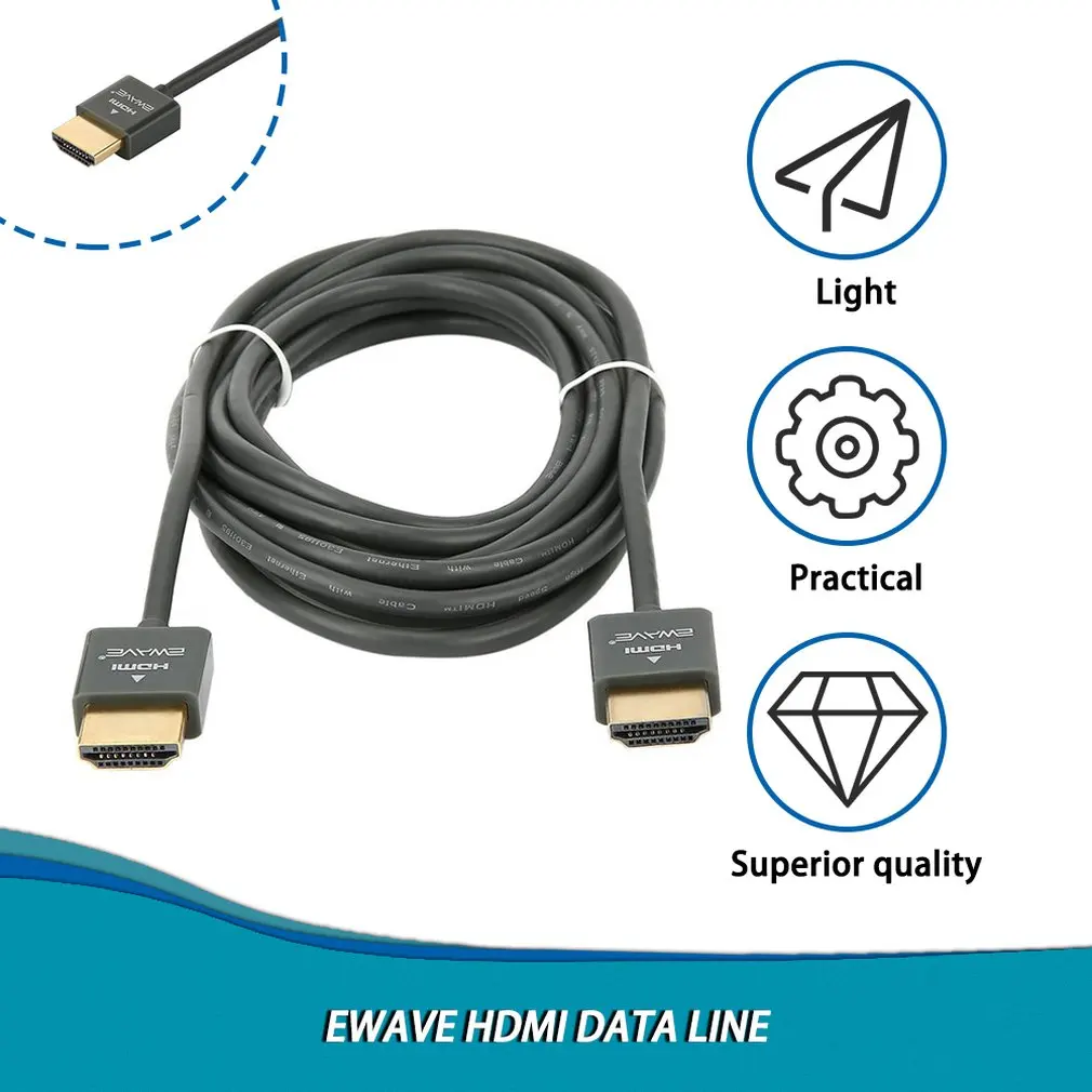 Кабель HDMI Ultra HD с позолоченным покрытием высокоскоростной кабель 4K x 2K для