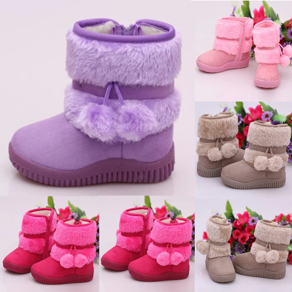 Toddler Kids Baby Shoes Children Boys Girls Solid Warm Outdoor Boots Children's shoes boots Hot Selling | Мать и ребенок