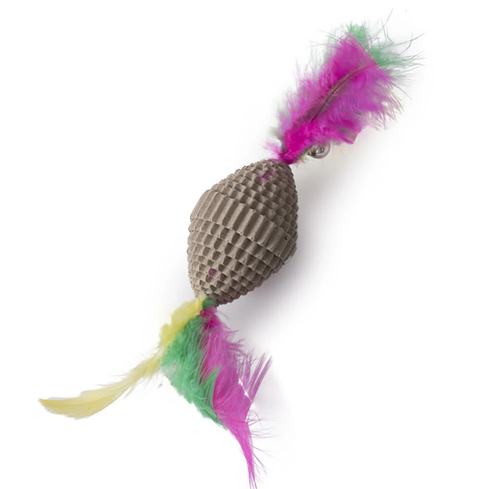 Мини гофрированная бумага смешные мягкие животные кошка котенок Когтеточка перо