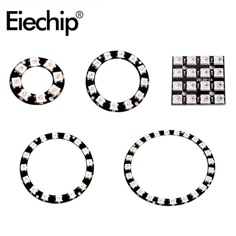 Светодиодный потолочный светильник Панель модуль WS2812 1/3/7/8/12/16/24/32 бит 5050 RGB