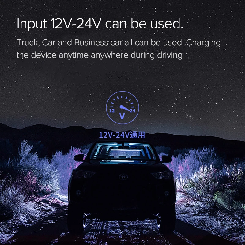 Xiaomi 70mai разветвитель прикуривателя 12V to 24V 4.8A прикуриватель автомобильный адаптер питания xiao mi 70 mai гнездо прикуривателя usb зарядка в авто