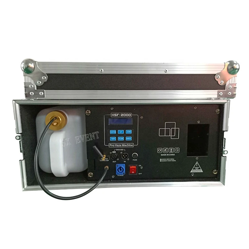 Высокая производительность 2000 Вт дымка машина тумана DMX512 Hazer машина с Flycase для вечерние сценического эффекта оборудования