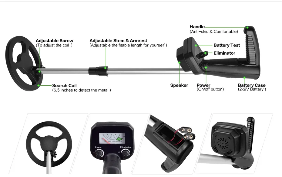 Профессиональный металлоискатель подземная Глубина 2 5 м сканер поисковый