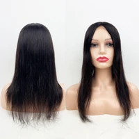 solicone skin topper transparent lace front half wig topper for women with combs 5x5 silk top full hair pieces silky straight