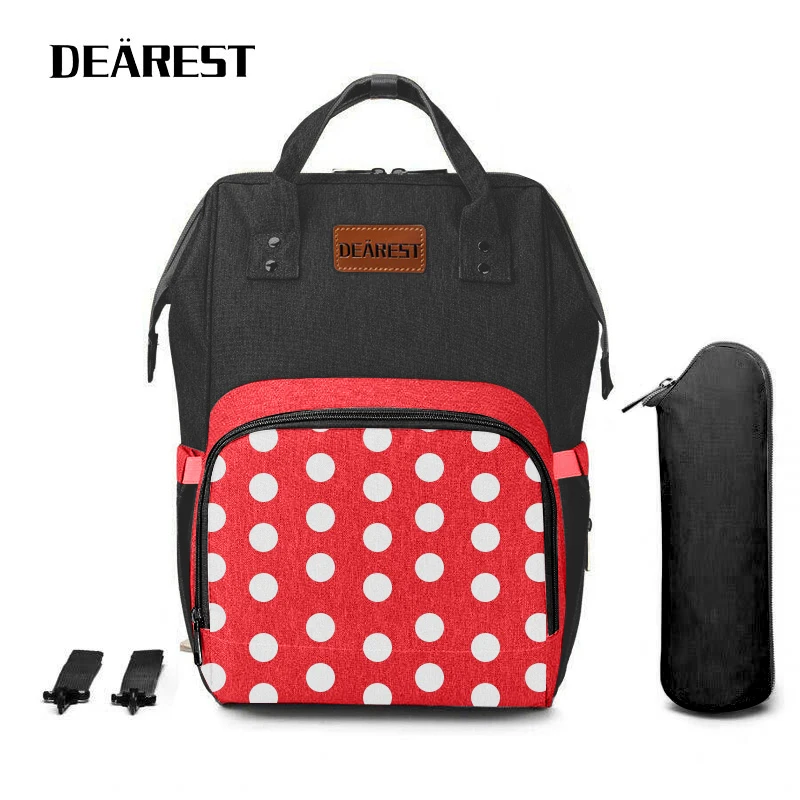 

Dearest USB Mommy bag Mother Large Capacity Travel Diaper Backpack with Pad for Convenient Baby Care Bag