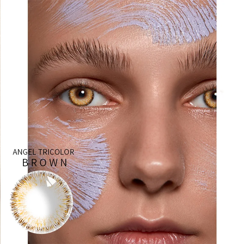 Taoqihou с мощными цветными контактными линзами серии angel трехцветные косметические