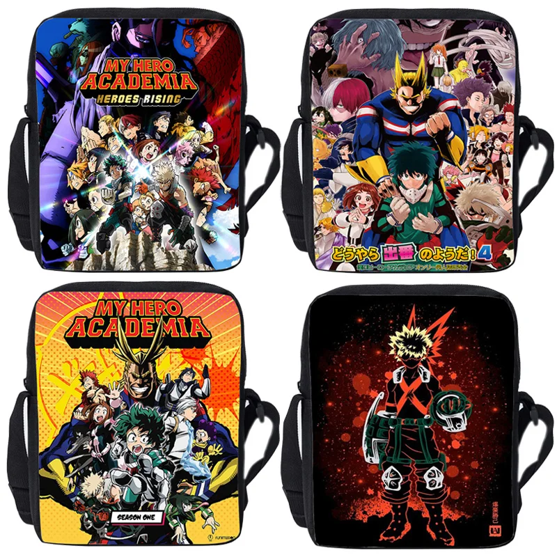 

Сумка через плечо моя геройская академия, мультяшная сумка через плечо с аниме, сумка-мессенджер Boku, женская сумка для книг