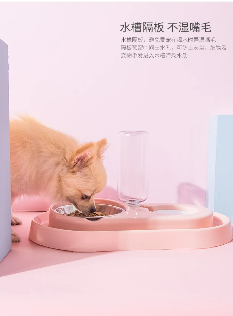 Dog Drinking Water Machine Automatic Dog Bowl Cat Bowl Double Bowl Pet Feeder Teddy Water Drinker Cat Drinking Machine