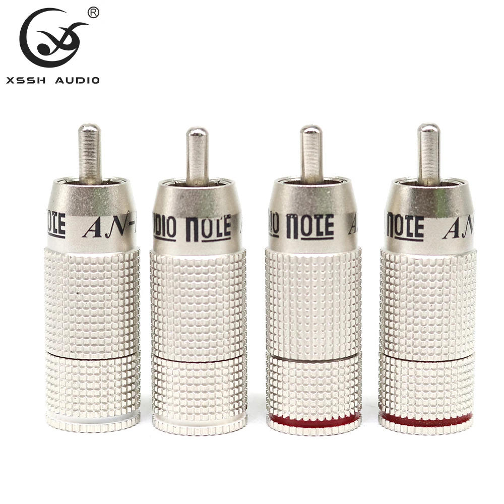 RCA разъемы XSSH YIVO новый дизайн Hi-FI DIY OEM ODM 9 мм родиевое покрытие медь штекер аудио сигнальный кабель провод RCA разъем