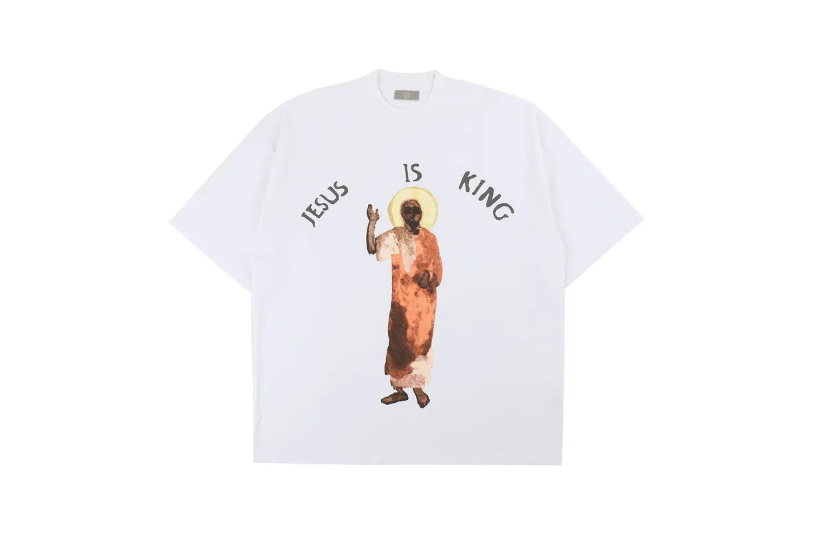 

20 new Kanye fashion brand new Jesus is king round neck loose short sleeve high street fashion T-shirt