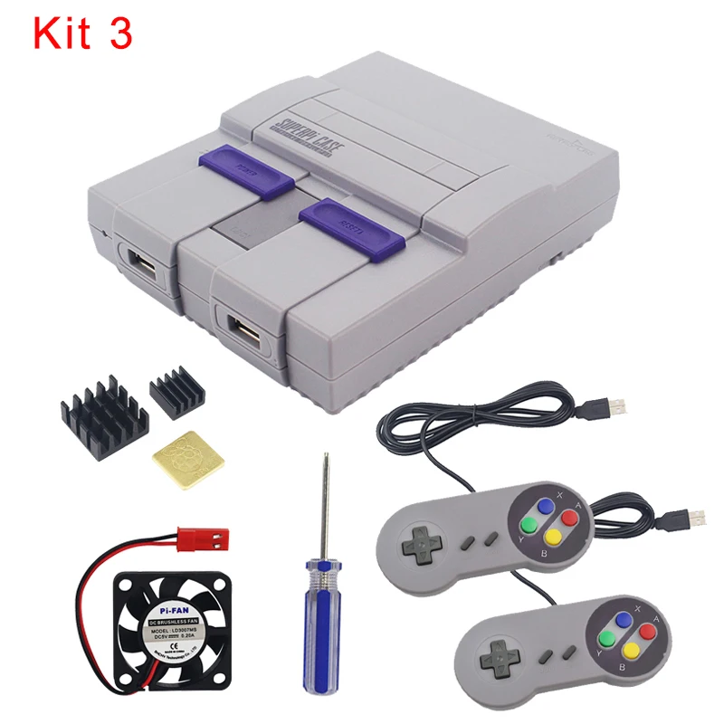 Kit 3 Чехол Retroflag SUPERPi функциональная кнопка питания безопасное выключение Raspberry Pi 3 Mole B+(B Plus)+ sd-карта 32GB+ адаптер питания 3A - Цвет: Kit 3