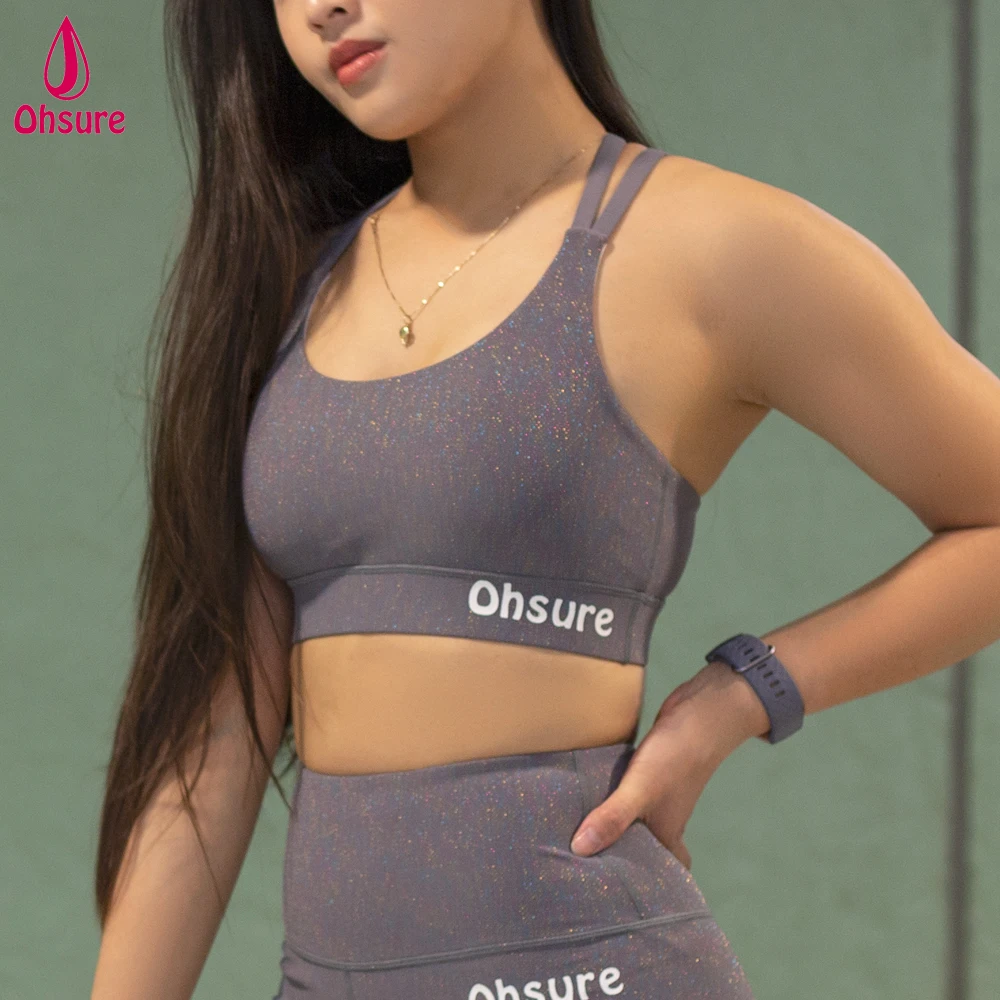 Серый бюстгальтер топ женская одежда для активного отдыха тренировочный