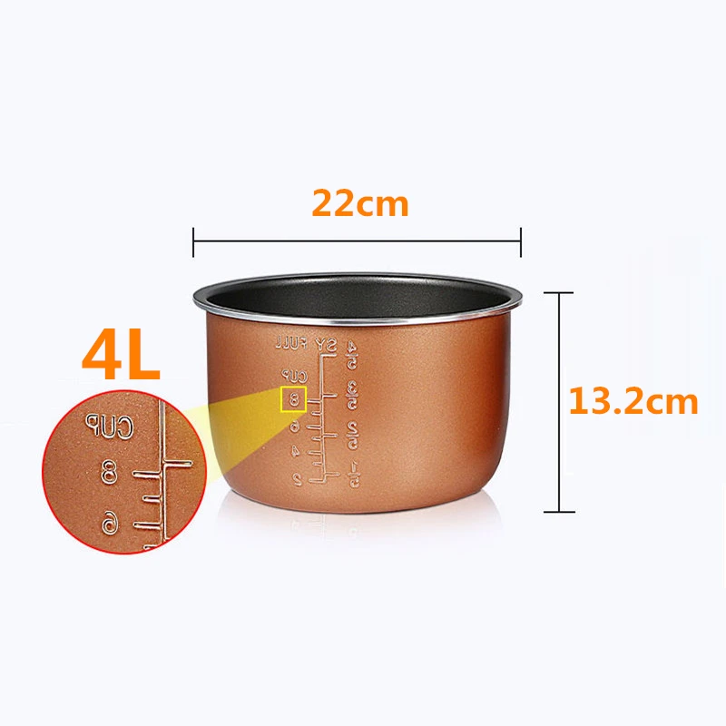 

4L Electric Pressure Cooker Liner Multicooker Bowl Liter Non-stick Pan Double SprayThickening