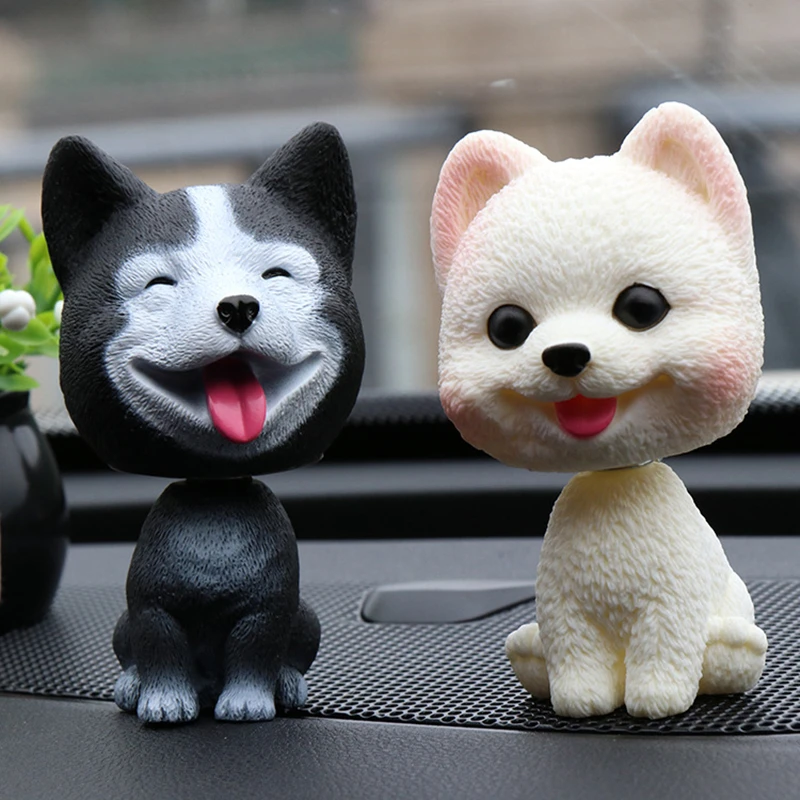 

Car Shaking Head Dog Ornaments Bobblehead Dog Nodding Puppy Toys Car Dashboard Decor Toy Wobble Shaking Head Dolls Car Home Room
